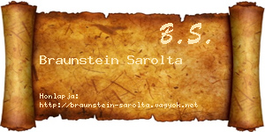 Braunstein Sarolta névjegykártya